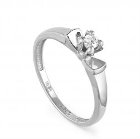 Помолвочное кольцо из белого золота KABAROVSKY с бриллиантом K1-1324-1000 K1-1324-1000 фото