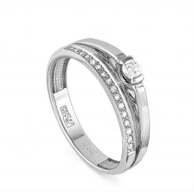Кольцо из белого золота KABAROVSKY K1-1325-1000 с бриллиантом K1-1325-1000 фото