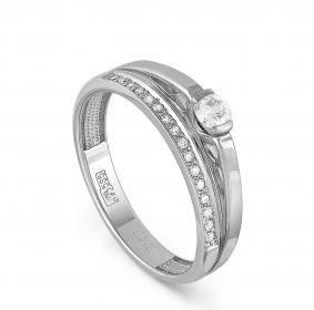 Кольцо из белого золота KABAROVSKY K1-1326-1000 с бриллиантом K1-1326-1000 фото
