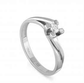 Кольцо из белого золота KABAROVSKY K1-1330-1000 с бриллиантом K1-1330-1000 фото
