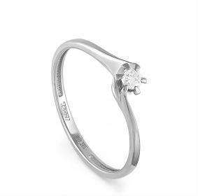 Помолвочное кольцо из белого золота KABAROVSKY с бриллиантом K1-1342-1000 K1-1342-1000 фото