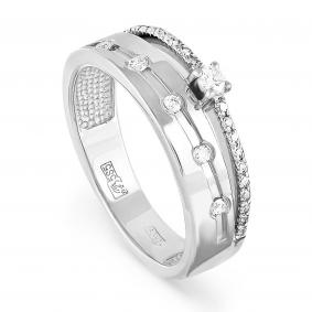 Кольцо из белого золота KABAROVSKY K1-1349-1000 с бриллиантом K1-1349-1000 фото