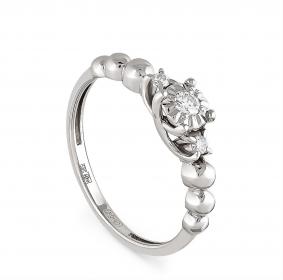 Кольцо из белого золота KABAROVSKY K1-1351-1000 с бриллиантом K1-1351-1000 фото