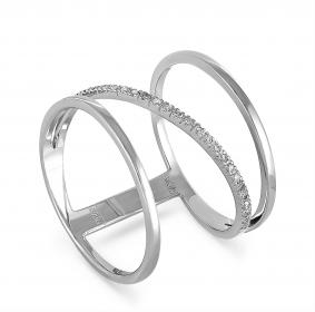 Кольцо из белого золота KABAROVSKY K1-1411-1000 с бриллиантом K1-1411-1000 фото