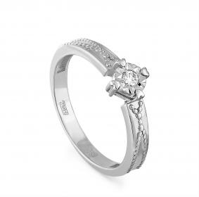 Кольцо из белого золота KABAROVSKY K1-1446-1000 с бриллиантом K1-1446-1000 фото