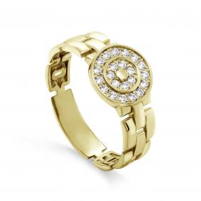 Кольцо из золочёного серебра KABAROVSKY K1-146-7931 с фианитом K1-146-7931 фото