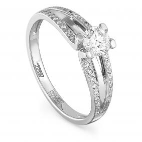 Кольцо из белого золота KABAROVSKY K1-1484-1000 с бриллиантом K1-1484-1000 фото