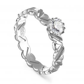 Кольцо из белого золота KABAROVSKY K1-1501-1000 с бриллиантом K1-1501-1000 фото