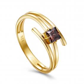 Кольцо из лимонного серебра KABAROVSKY K1-153-31387 с Swarovski K1-153-31387 фото