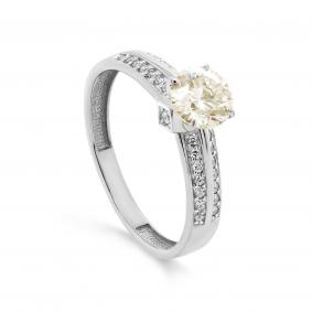 Кольцо из белого золота KABAROVSKY с алмазанитом и фианитом swarovski K1-1542-20600 K1-1542-20600 фото