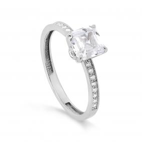 Кольцо из белого золота KABAROVSKY с алмазанитом и фианитом swarovski K1-1543-20000 K1-1543-20000 фото