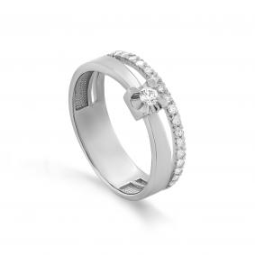 Кольцо из белого золота KABAROVSKY K1-1596-1000 с бриллиантом K1-1596-1000 фото