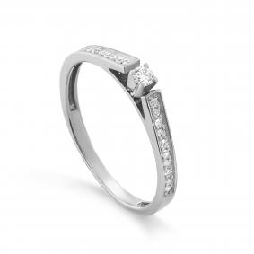 Кольцо из белого золота KABAROVSKY K1-1607-1000 с бриллиантом K1-1607-1000 фото