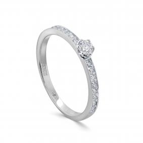 Кольцо из белого золота KABAROVSKY K1-1614-1000 с бриллиантом K1-1614-1000 фото