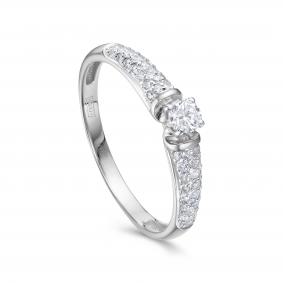 Кольцо из белого золота KABAROVSKY K1-1630-1000 с бриллиантом K1-1630-1000 фото