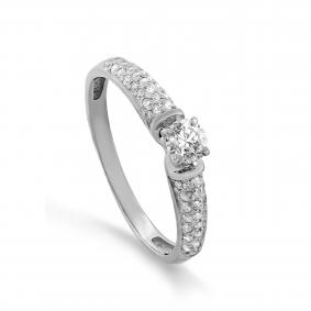 Кольцо из белого золота KABAROVSKY K1-1632-1000 с бриллиантом K1-1632-1000 фото