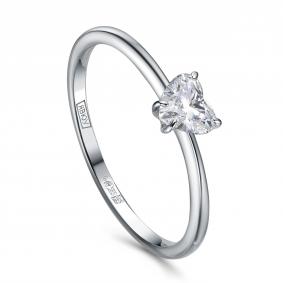 Кольцо из белого золота KABAROVSKY K1-1666/1-1000 с бриллиантом K1-1666/1-1000 фото