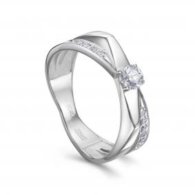 Кольцо из белого золота KABAROVSKY K1-1691-1000 с бриллиантом K1-1691-1000 фото