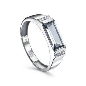 Кольцо из белого золота KABAROVSKY K1-1701-52800 с бриллиантом и турмалином K1-1701-52800 фото