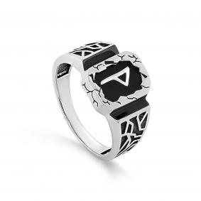 Серебряное кольцо KABAROVSKY K1-171-0089 с керамикой и эмалью K1-171-0089 фото