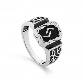 Серебряное кольцо KABAROVSKY K1-172-0089 с керамикой и эмалью K1-172-0089 фото