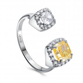 Кольцо из белого золота KABAROVSKY K1-1744-15600 с бриллиантом выращенным K1-1744-15600 фото