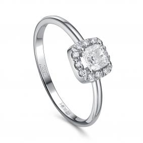 Кольцо из белого золота KABAROVSKY K1-1749-14300 с бриллиантом выращенным K1-1749-14300 фото