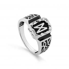 Серебряное кольцо KABAROVSKY K1-175-0089 с керамикой и эмалью K1-175-0089 фото