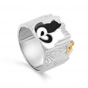 Серебряное кольцо KABAROVSKY K1-194-0001 с фианитом и эмалью K1-194-0001 фото