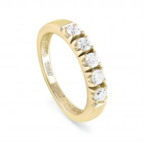 Кольцо из лимонного золота KABAROVSKY K1-2030-1000 с бриллиантом K1-2030-1000 фото