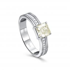 Серебряное кольцо KABAROVSKY с бриллианитом и фианитом K1-212-14100 K1-212-14100 фото