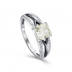 Серебряное кольцо KABAROVSKY с бриллианитом и фианитом K1-213-14189 K1-213-14189 фото