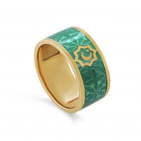 Кольцо из золочёного серебра KABAROVSKY K1-216-0013 с эмалью K1-216-0013 фото