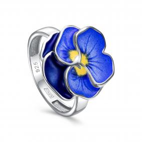 Серебряное кольцо KABAROVSKY K1-219-0001 с эмалью K1-219-0001 фото