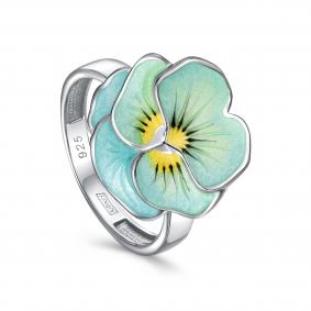 Серебряное кольцо KABAROVSKY K1-219-0090 с эмалью K1-219-0090 фото