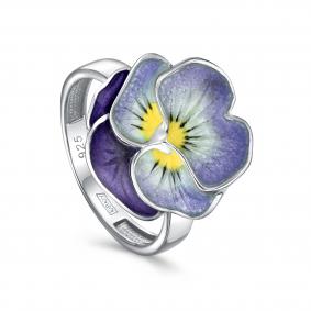 Серебряное кольцо KABAROVSKY K1-219-0091 с эмалью K1-219-0091 фото