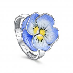 Серебряное кольцо KABAROVSKY K1-219-0092 с эмалью K1-219-0092 фото