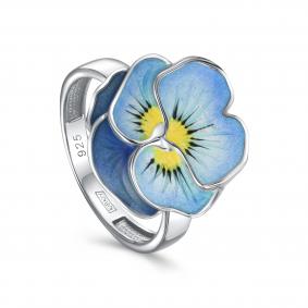 Серебряное кольцо KABAROVSKY K1-219-0093 с эмалью K1-219-0093 фото