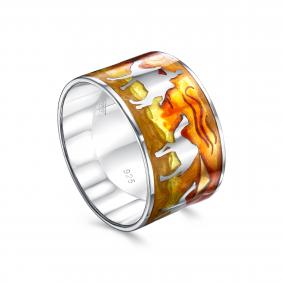 Серебряное кольцо KABAROVSKY K1-230-0089 с эмалью K1-230-0089 фото