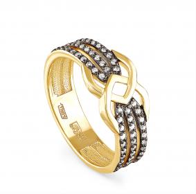 Кольцо из лимонного золота KABAROVSKY K1-2450-1000 с бриллиантом K1-2450-1000 фото