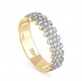 Кольцо из лимонного золота KABAROVSKY K1-2455-1000 с бриллиантом K1-2455-1000 фото