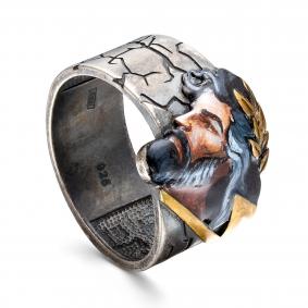 Кольцо из черненого серебра KABAROVSKY K1-247-0050 с эмалью K1-247-0050 фото