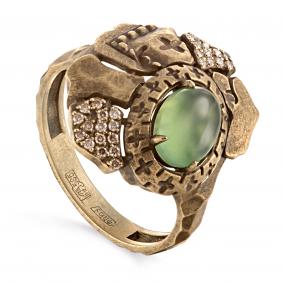 Кольцо из лимонного золота KABAROVSKY K1-2529-6800 с бриллиантом K1-2529-6800 фото