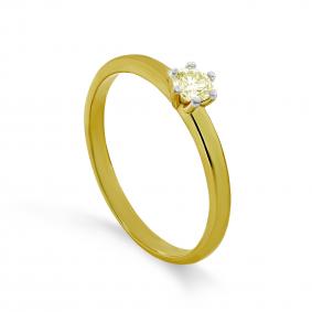 Кольцо из лимонного золота KABAROVSKY K1-2584-10900 с бриллиантом K1-2584-10900 фото