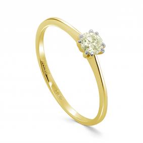 Кольцо из лимонного золота KABAROVSKY K1-2619-10900 с бриллиантом K1-2619-10900 фото