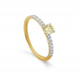 Кольцо из лимонного золота KABAROVSKY K1-2635-9200 с бриллиантом K1-2635-9200 фото