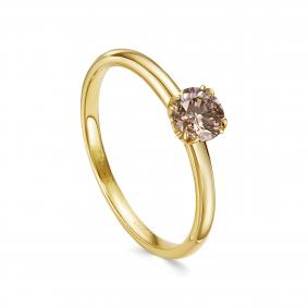 Кольцо из лимонного золота KABAROVSKY K1-2662-9200 с бриллиантом K1-2662-9200 фото