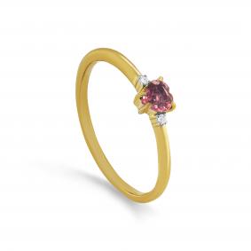 K1-2664-5200 Помолвочное кольцо из золота с бриллиантом и турмалином Золото 585° (красное) K1-2664-5200 K1-2664-5200 фото