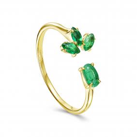 Кольцо из лимонного золота KABAROVSKY K1-2698-1200 с изумрудом K1-2698-1200 фото