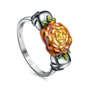 Серебряное кольцо KABAROVSKY K1-271-40450 с фианитом и эмалью K1-271-40450 фото